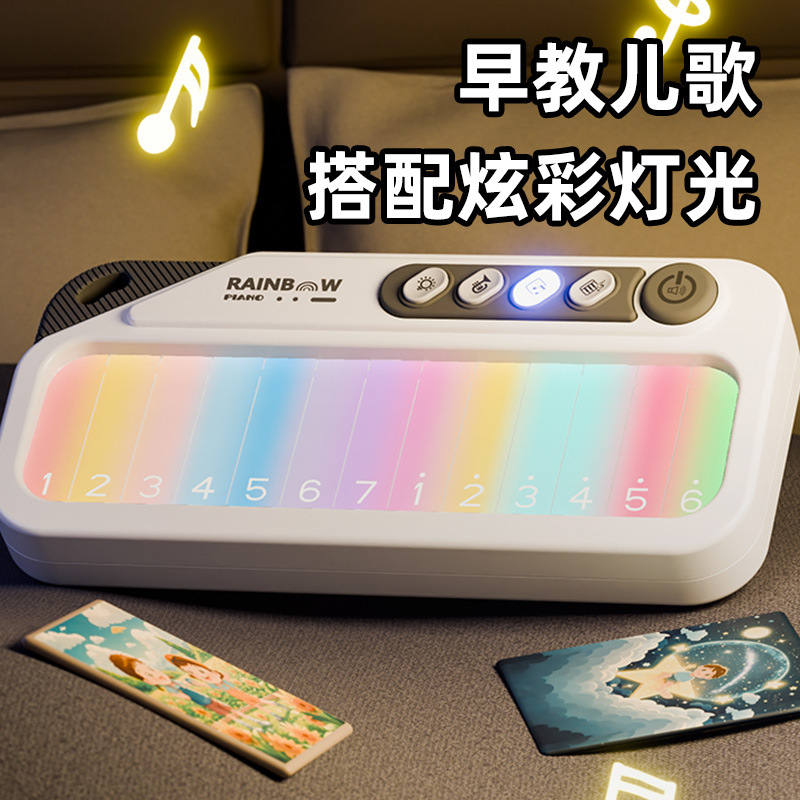 Children's Digital Keyboard with Color Screen Touch, Early Education Enlightenment Piano Toy for Girls Aged 3-6, Toddler Gift, Early Education and Intelligence Development