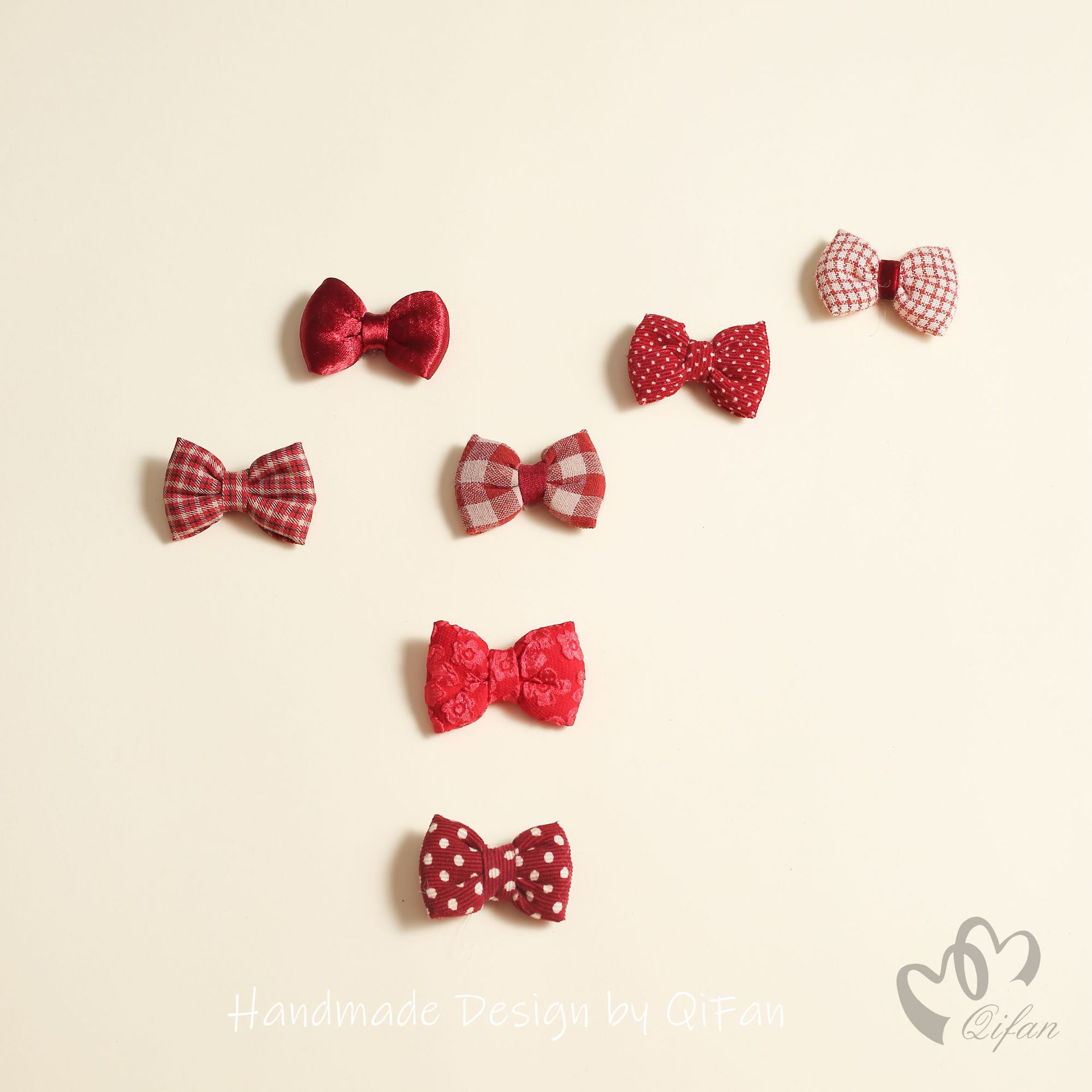 Korean Style Red Cotton-Filled Stereo Bow Small Pillow DIY Hair Accessories Hair Rope Accessories Kidsren's Bows Clothing and Hat Accessories