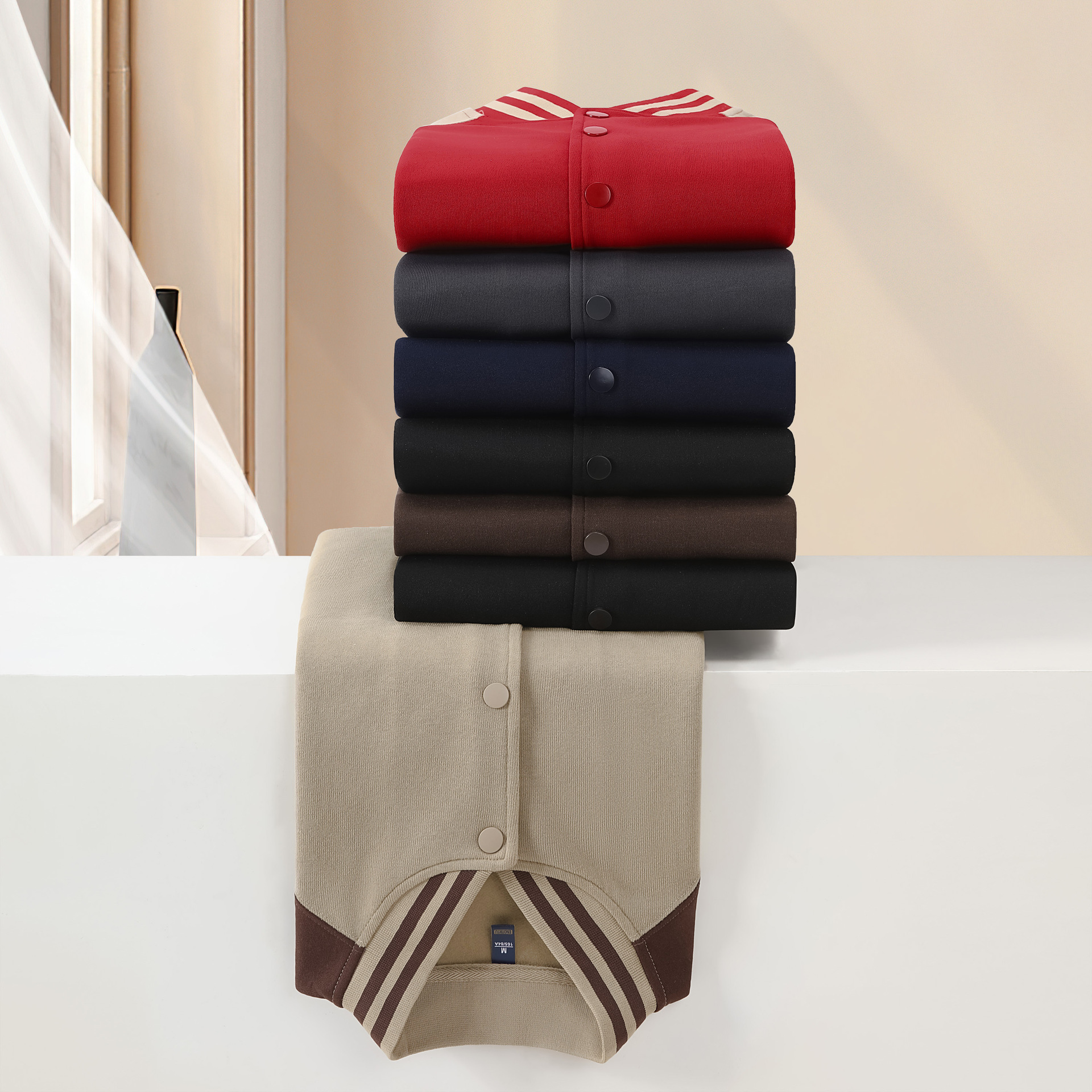 American Casual Sports Color-blocked Baseball Uniform Jacket Custom logo Autum Loose Work Uniform Jacket Class Uniform 2801