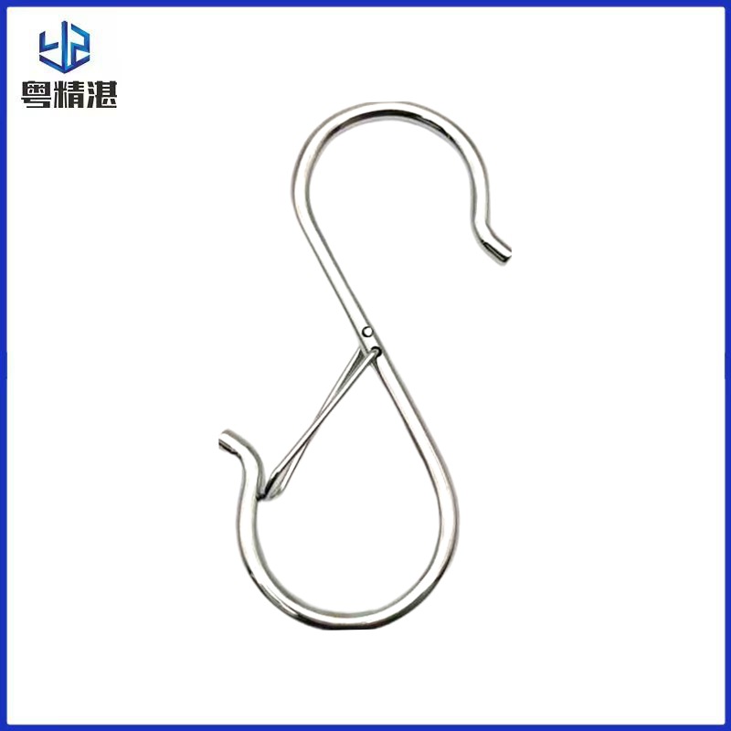 S Hook Metal Hook, Punch-Free Hook, Wardrobe Bag, Hat Anti-Falling Hook, Windproof Storage Hook