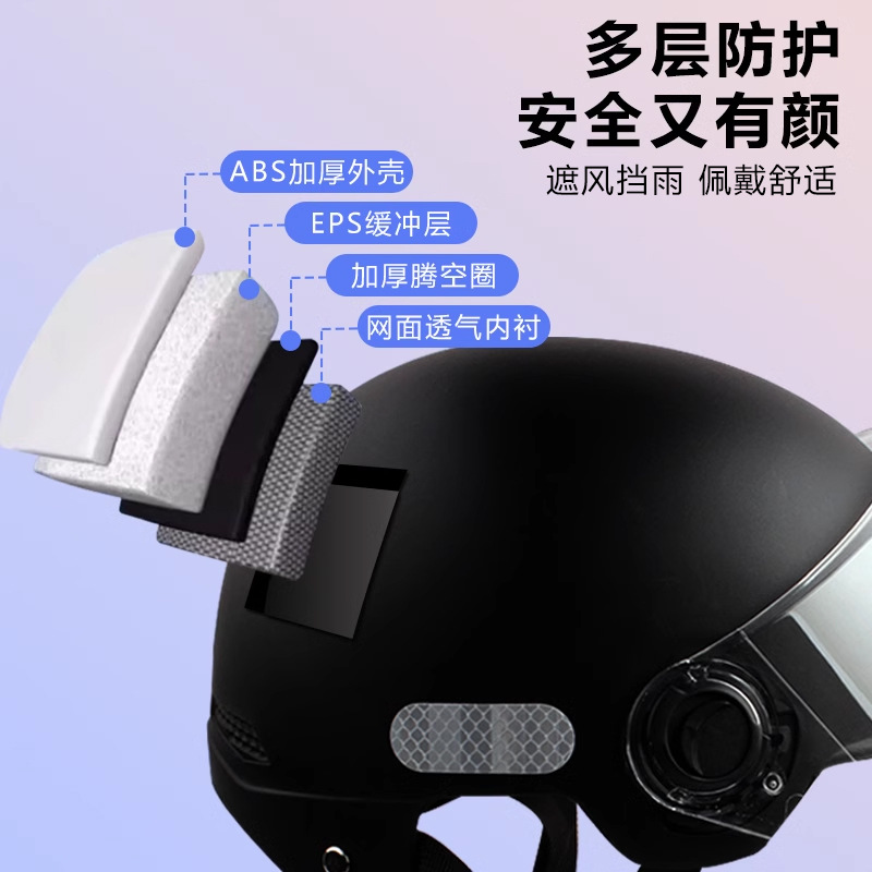 Savillan 2025 New 3C New National Standard Electric Battery Bike Helmet Summer Sun Protection Men and Women All-Season Light