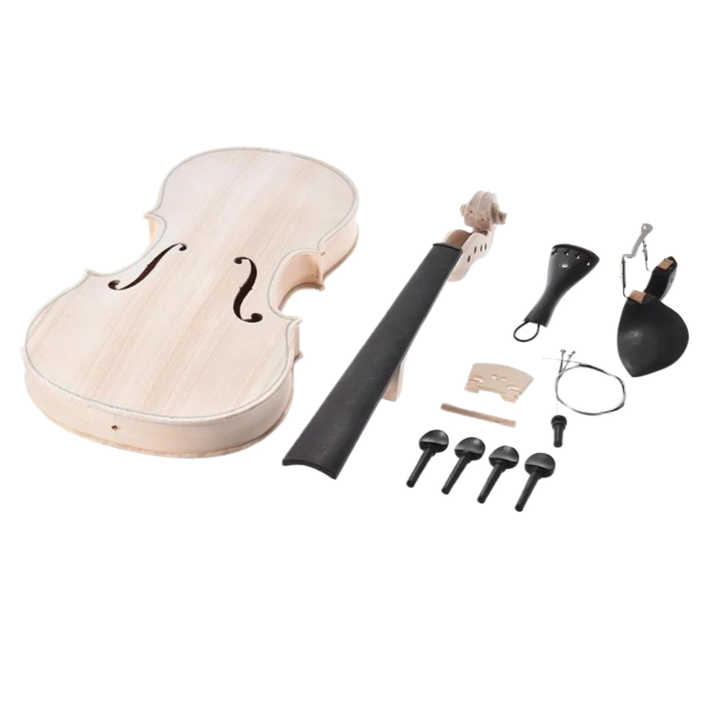 Violin White Embryo Violin Solid Wood Violin Accessories Package