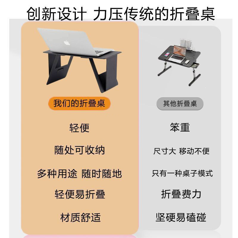 Car Multifunctional Folding Table Rear Seat Computer Table Storage Rack Car Home Dual-Use Lightweight Folding Car Table