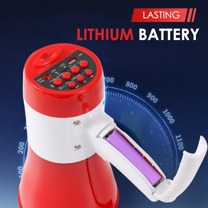 Foreign Trade Model English Version High-Power Handheld Lithium Battery Loudspeaker Promotional Hawking Machine Speaker