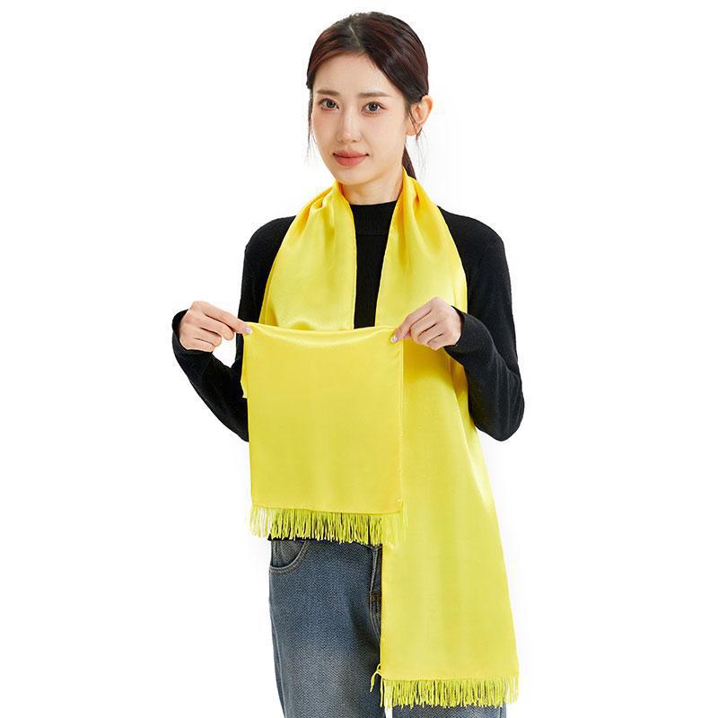 Advertising Cultural Shirts with Custom Logo Printing and Embroidery for Company Events, Imperial Temple Yellow Scarves, Wholesale Factory Annual Meeting