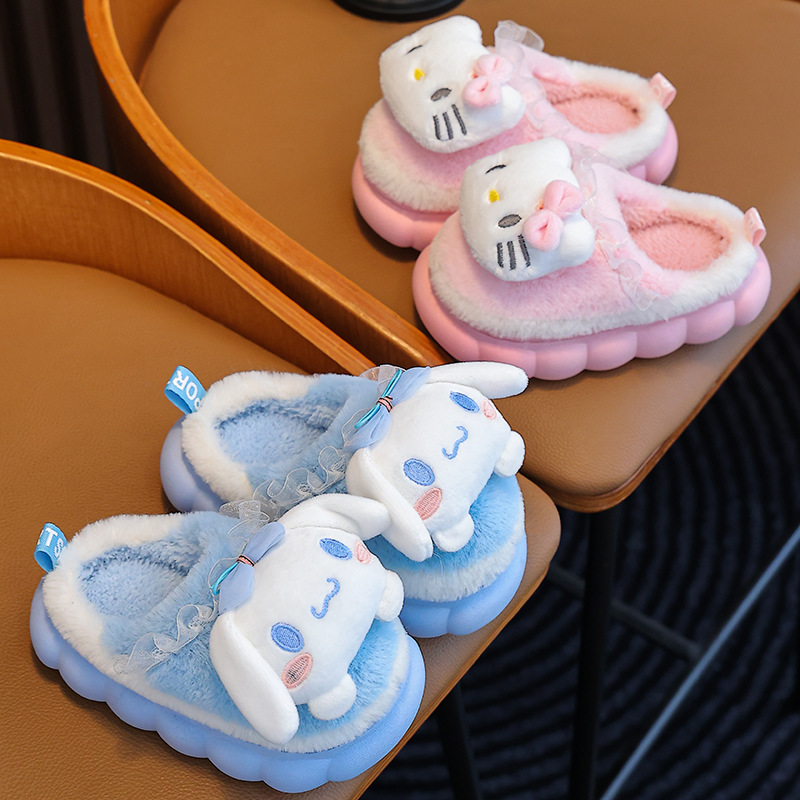 New Autumn and Winter Children's Cotton Slippers Boys and Girls Indoor Cute Cartoon Girls Slippers Baby Cotton Slippers