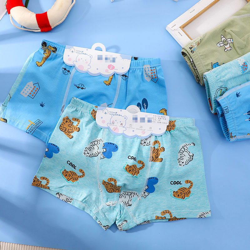 Special Offer Combed Cotton Cardboard Children's Underwear Boys and Girls Boxers Baby Kids Boxer Shorts Fu