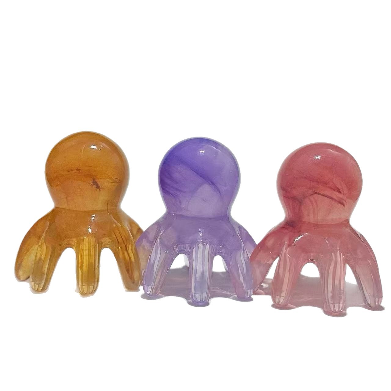 Octopus Massage Comb Head Scalp Acupoint Meridian Massager Head Therapy Comb Portable Large Wide Tooth Octopus Massage Comb