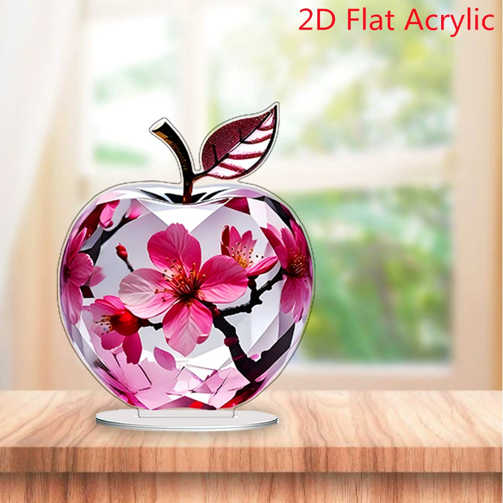 Cross-border Acrylic 2D Apple Brand Ornaments Valentine's Day Mother's Day Christmas Easter Crafts Gift