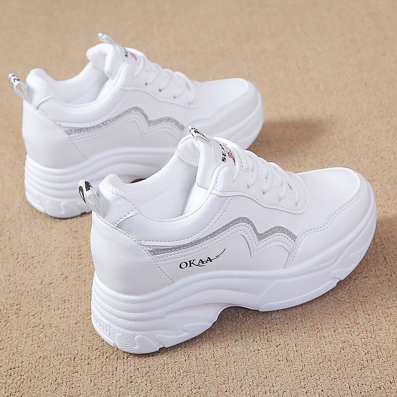 Wholesale Inner Height Increasing Sneakers for Women 2025 New Dad Shoes Lightweight Thick Sole Small Shoes