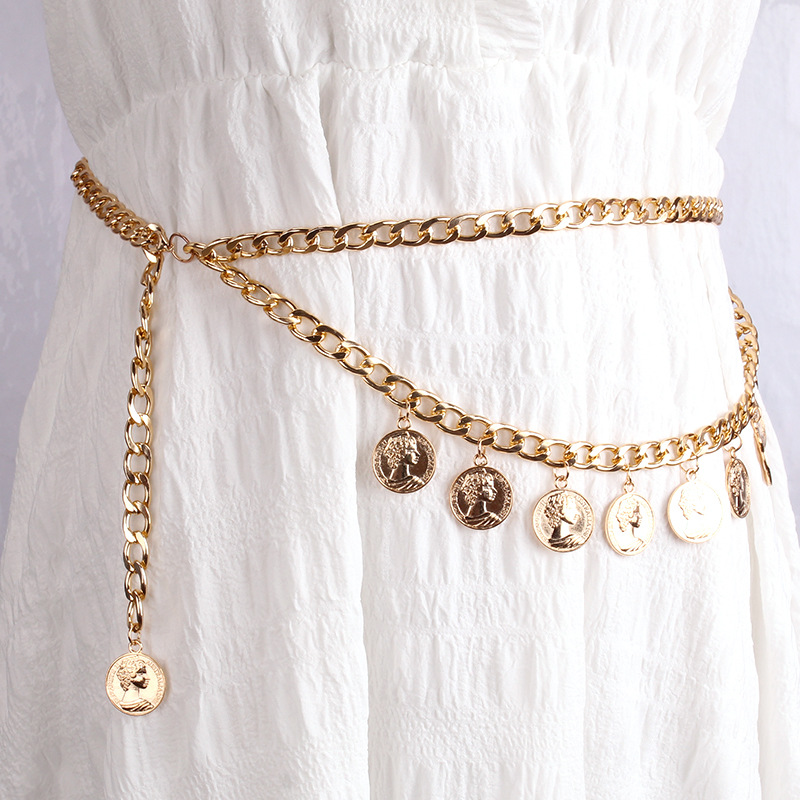Декоративная подвеска с винтажной фигуркой в стиле кросс-бордер для женщин, сексуальная простая поясная цепочка
