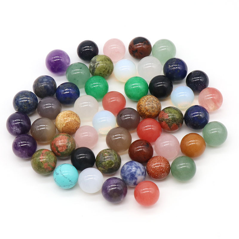 12mm non-porous mini crystal beads semi-precious stone beads loose beads small ball diy stone jewelry cross-border wholesale