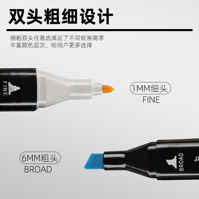 Wholesale touch double head marker pen alcohol oily watercolor pen children art special painting set factory