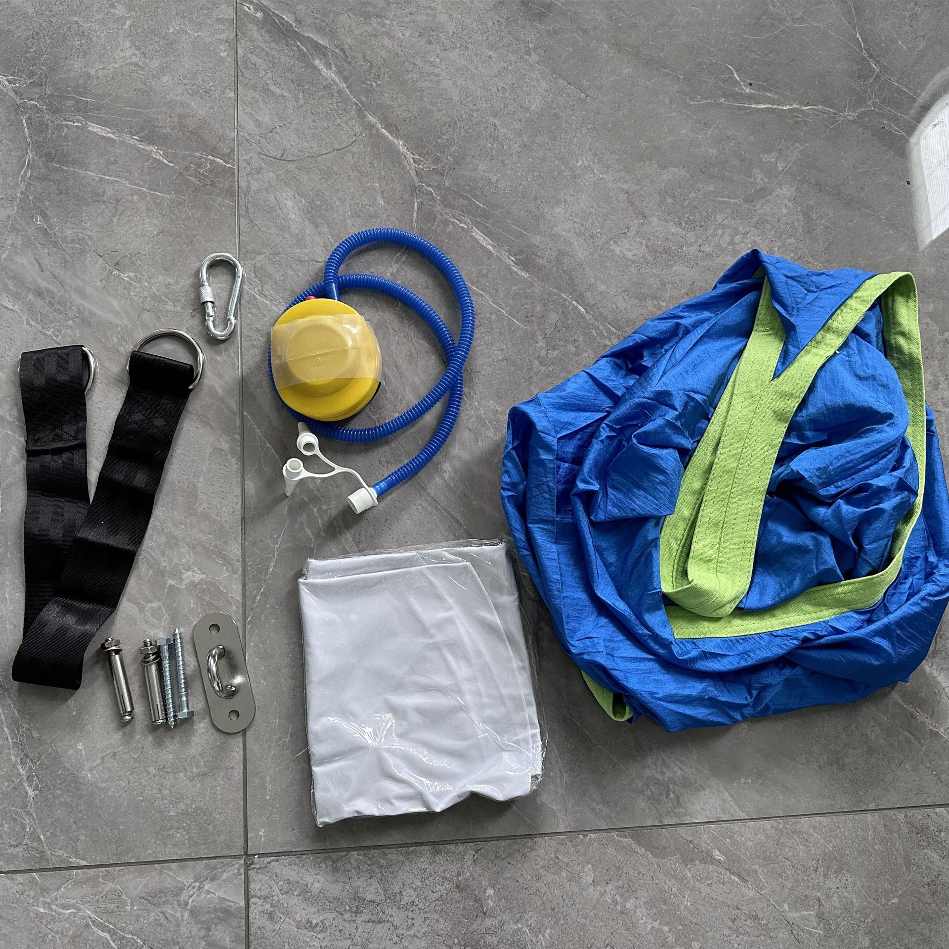 Cross-Border Hammock Indoor and Outdoor Children's Hanging Chair Kid Pod Swing Nylon Patio with Inflatable Cushion Hanging Chair Swing