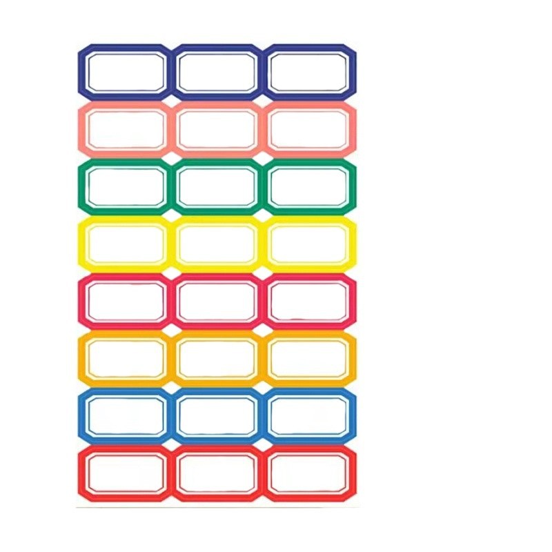 Handwritten Label Instruction Label Colorful White Blue Self-Adhesive Sticker Letter Sticker Sticky Note Index Sticker