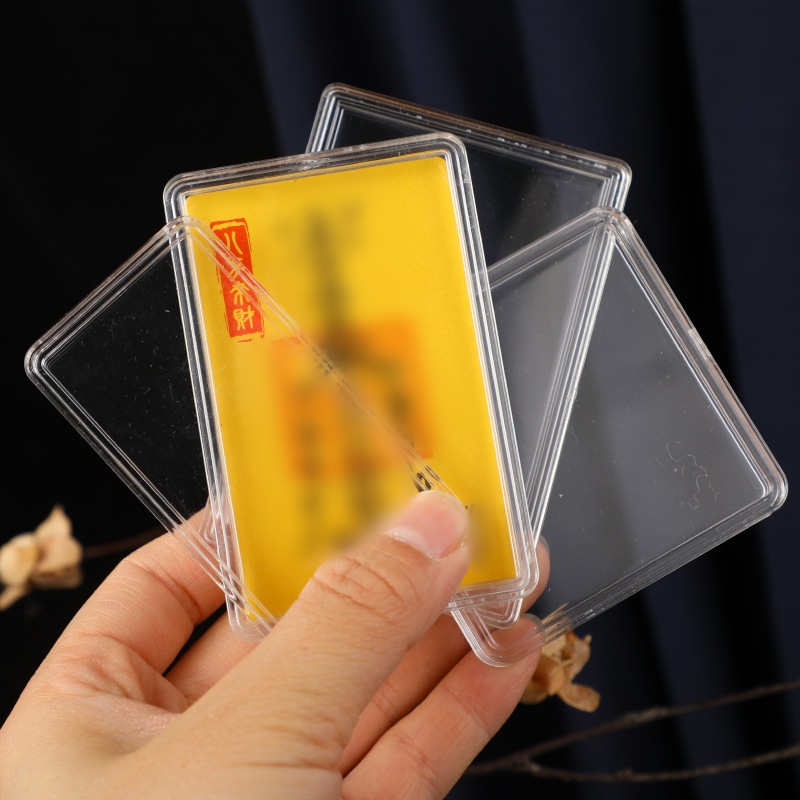 Acrylic Transparent Moisture-Proof Card Box, Anti-Oxidation Seal, Collection-Grade Commemorative Card Protection Box, Business Gift