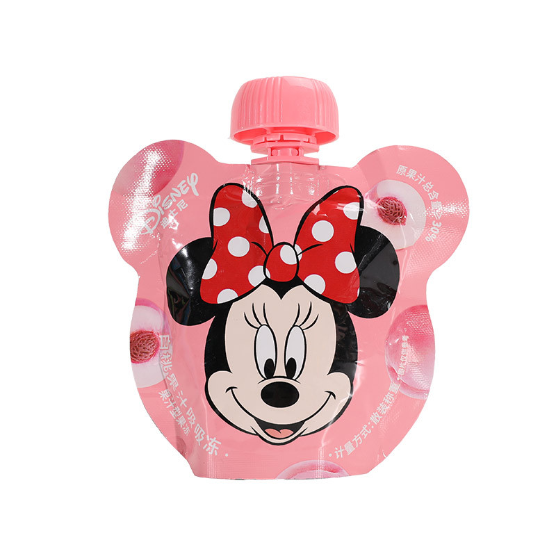 Disney White Peach Strawberry Flavored Juice Sucking Jelly Cartoon High-Looking Children's Snacks Birthday Wedding Souvenirs