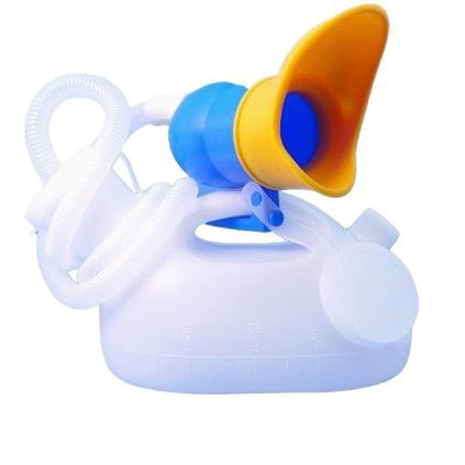 Soft Plastic Urinal with Spout, Thickened for Bedridden Elderly, Unisex Urinal with Lid, Odor-Proof Household Potty