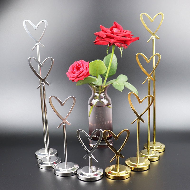 Stainless steel titanium gold plate rack plate holder hotel restaurant wedding table number plate table card seat card holder