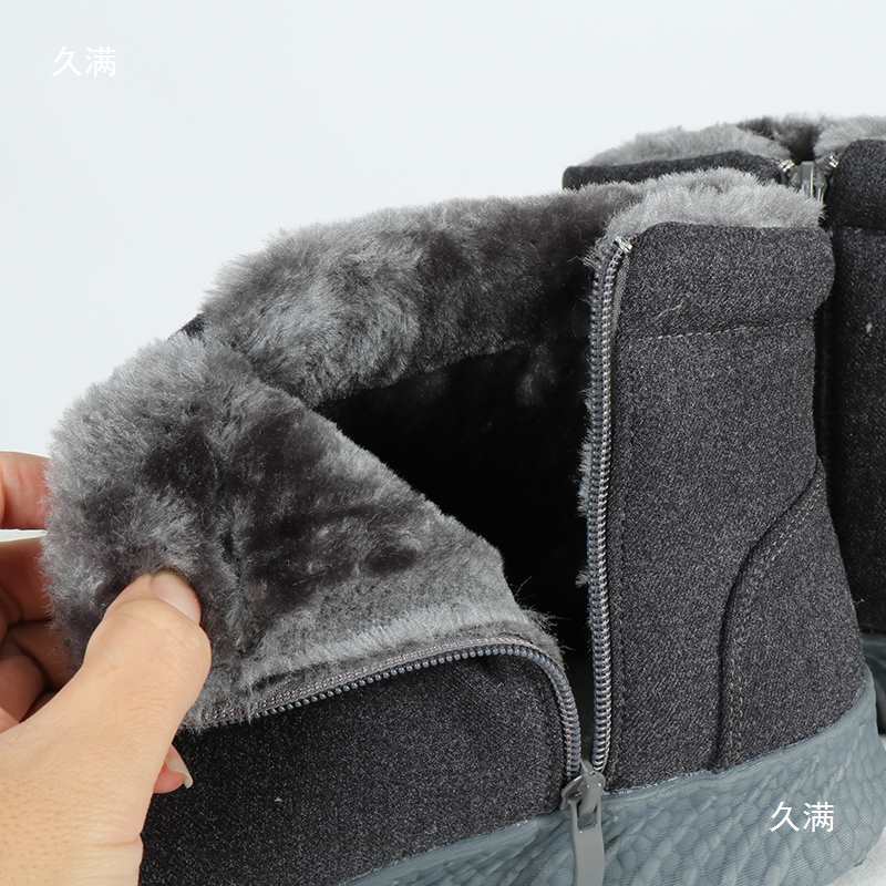 Monk Shoes, Winter Cotton Shoes, Monk High-Top Shoes, Warm and Velvet Shoes for Men and Women, Layman Shoes, Two-Cotton Shoes, Velvet Soft-Soled Shoes