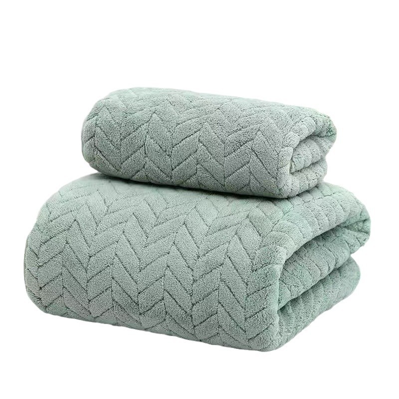 Cross-Border E-Commerce Towel Bath Towel Set Warp Knitted Coral Velvet Household Towel Coral Velvet Towel Bath Towel Wholesale