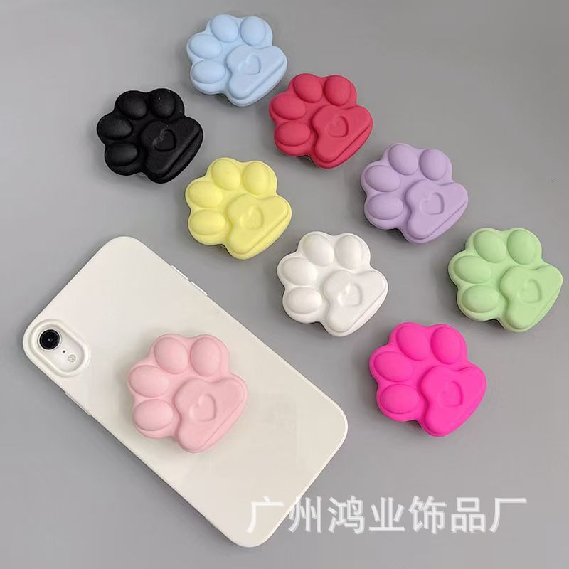 Pvc Soft Silicone Ins Japanese and Korean Niche Cute Big Cat Claw Handmade DIY Accessories Mobile Phone Case Holder Decoration