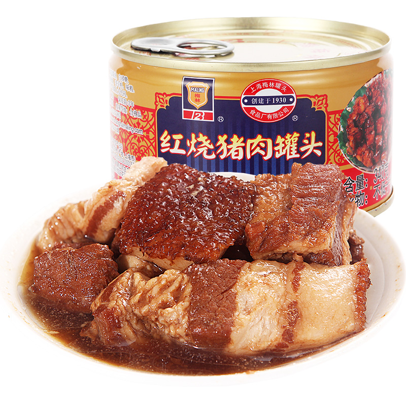 Shanghai Merin braised pork can 340g/397g can serve instant braised pork convenient dishes