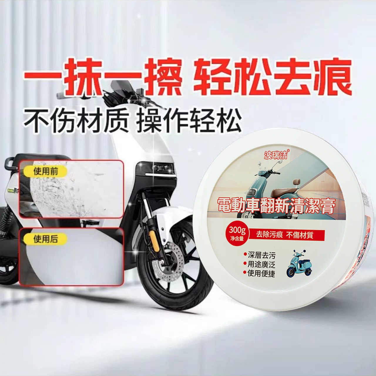 Electric Vehicle Refurbishment Cleaning and Repair Paste, Household Magic Tool for Refurbishment, Care and Maintenance, Oxidation Plastic Decontamination Refurbishment Agent