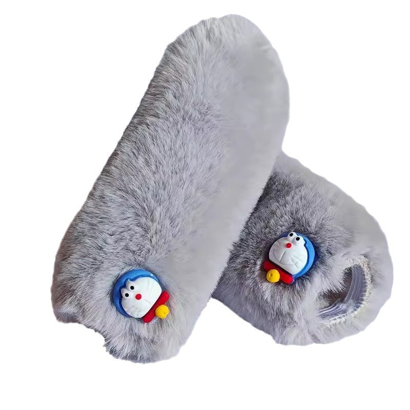 Winter Plush Warm and Cute Cartoon Electric Motorcycle Handlebar Universal Motorcycle Handlebar Tricycle Anti-Slip Hand Guard