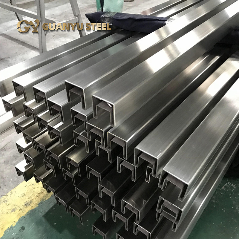Stainless Steel Stair Handrail Tube Groove Tube Laser Cutting Clamp Glass Special-Shaped High Temperature Resistant Guardrail Custom Processing
