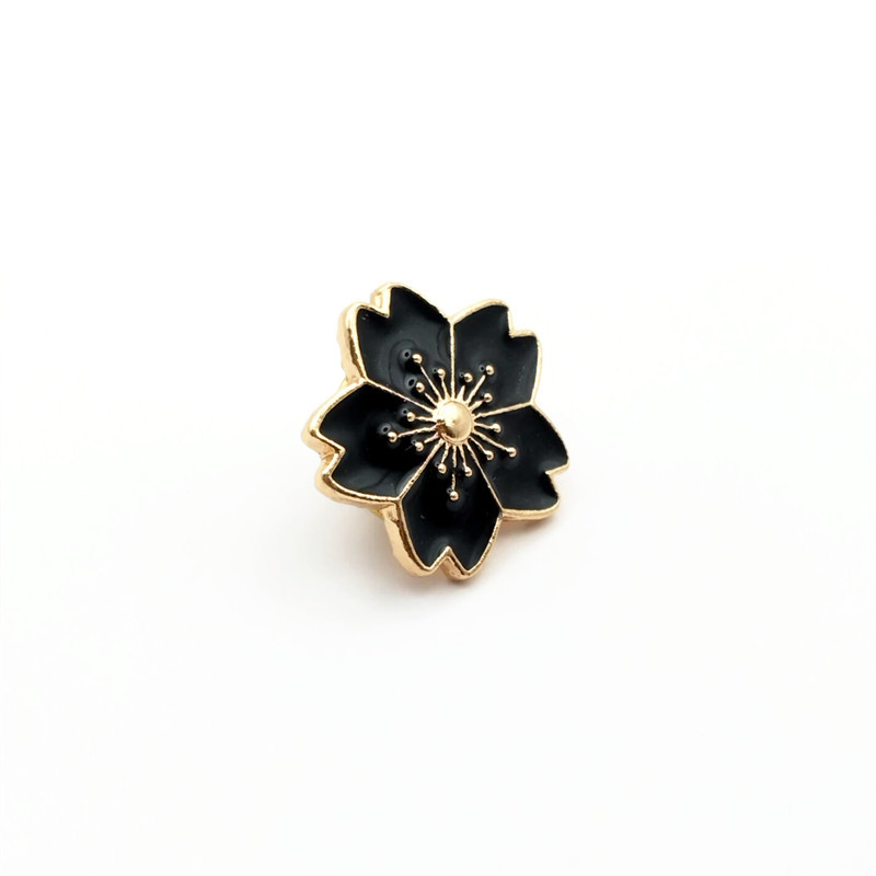 Small cherry blossom brooch corsage women's anti-walking cardigan light buckle collar pin cute oil dripping JK uniform badge jewelry wholesale