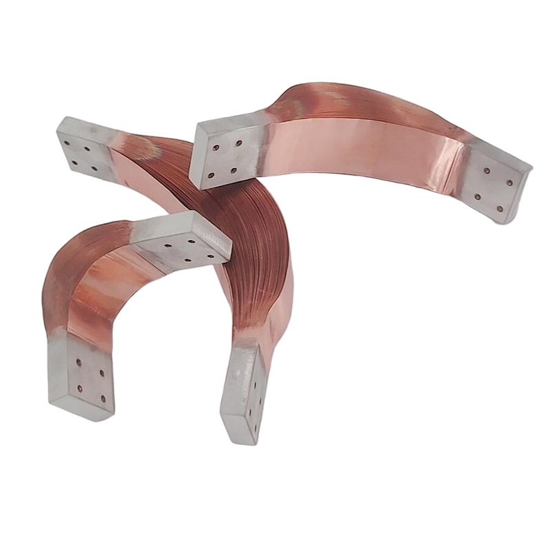 Manufacturer Customized Copper Foil Flexible Connection Busbar Expansion Joint Transformer Copper Foil Flexible Connection Conductive Strip Flexible Wire Nickel-Plated