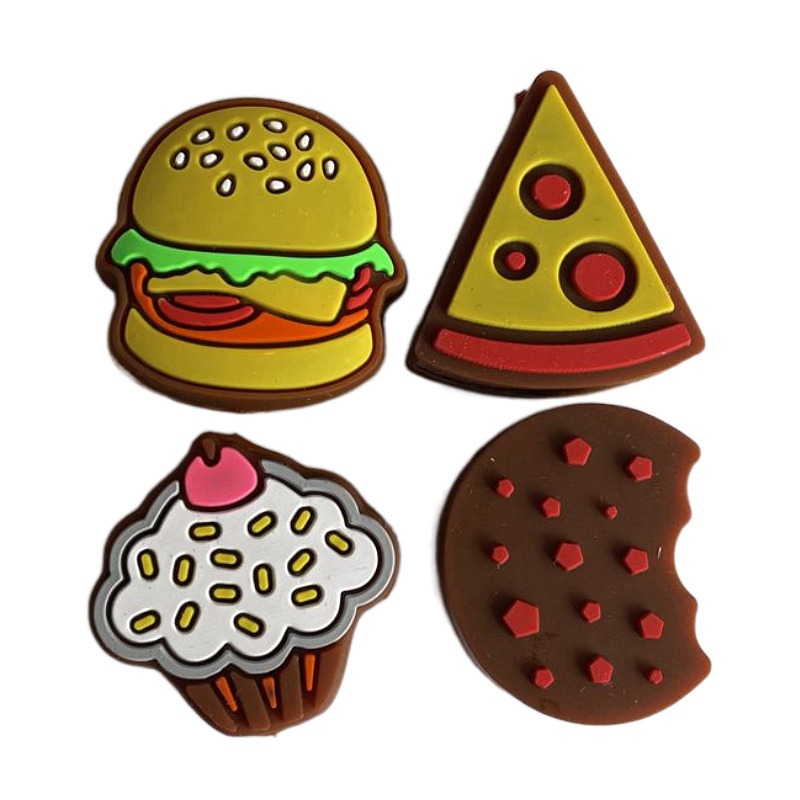New spot hamburger pizza cake cookie shock absorber tennis racket shock absorber silicone personality shock absorber