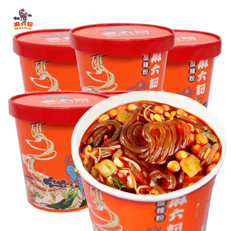Ma Liuji Hot and Sour Noodles 256g Non-fried Sweet Potato Noodles Wet Noodles Hot and Sour Noodles Convenient Instant Brewing Vermicelli Late Night Snack