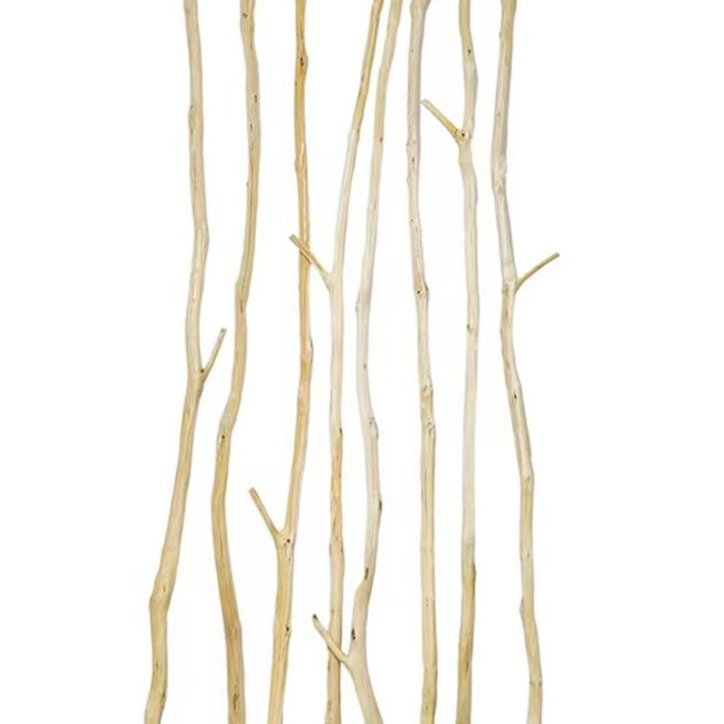 Natural Log Peeled Dry Branches Living Room B&B Decorative Branches Landscaping Log Column Shape Partition