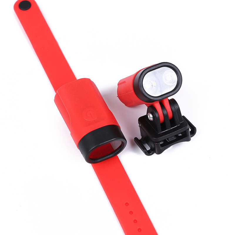 Multifunctional warning light USB charging wrist ankle light outdoor night running sports signal light bicycle helmet light