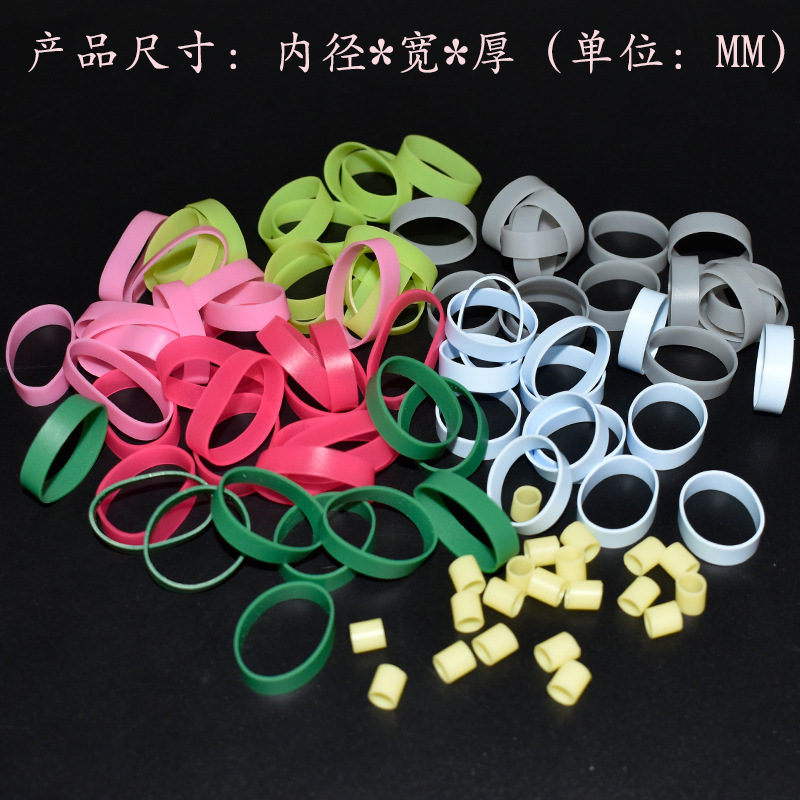 Food-Grade Colored Silicone Rings, Data Cable Ties, Silicone Rubber Bands, Cable Ties, Environmentally Friendly, Non-Toxic, and High Temperature Resistant