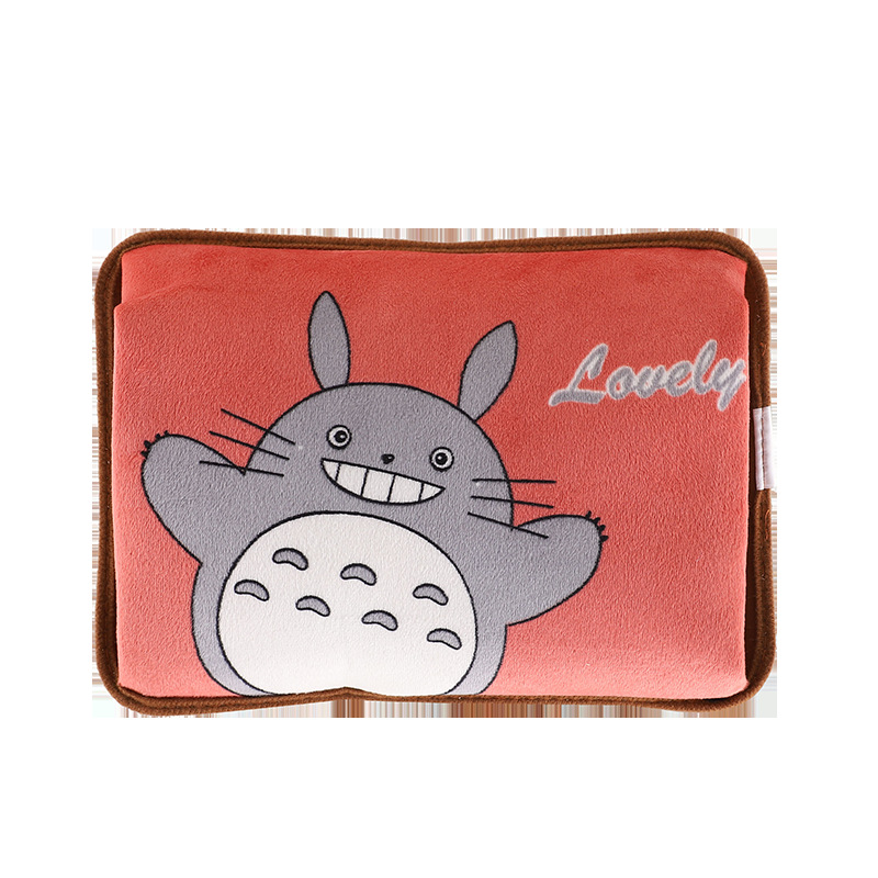Factory wholesale rechargeable hot water bag cute cartoon hand warmer double hand warmer water bag spot European standard round plug foreign trade