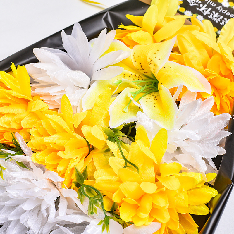 Simulated Flowers, Qingming Festival Tombstones, Fake Flowers, Sacrificial Silk Flowers, Fake Chrysanthemums, Memorial Bouquets, Plastic Flowers, Tomb-Sweeping Bouquets