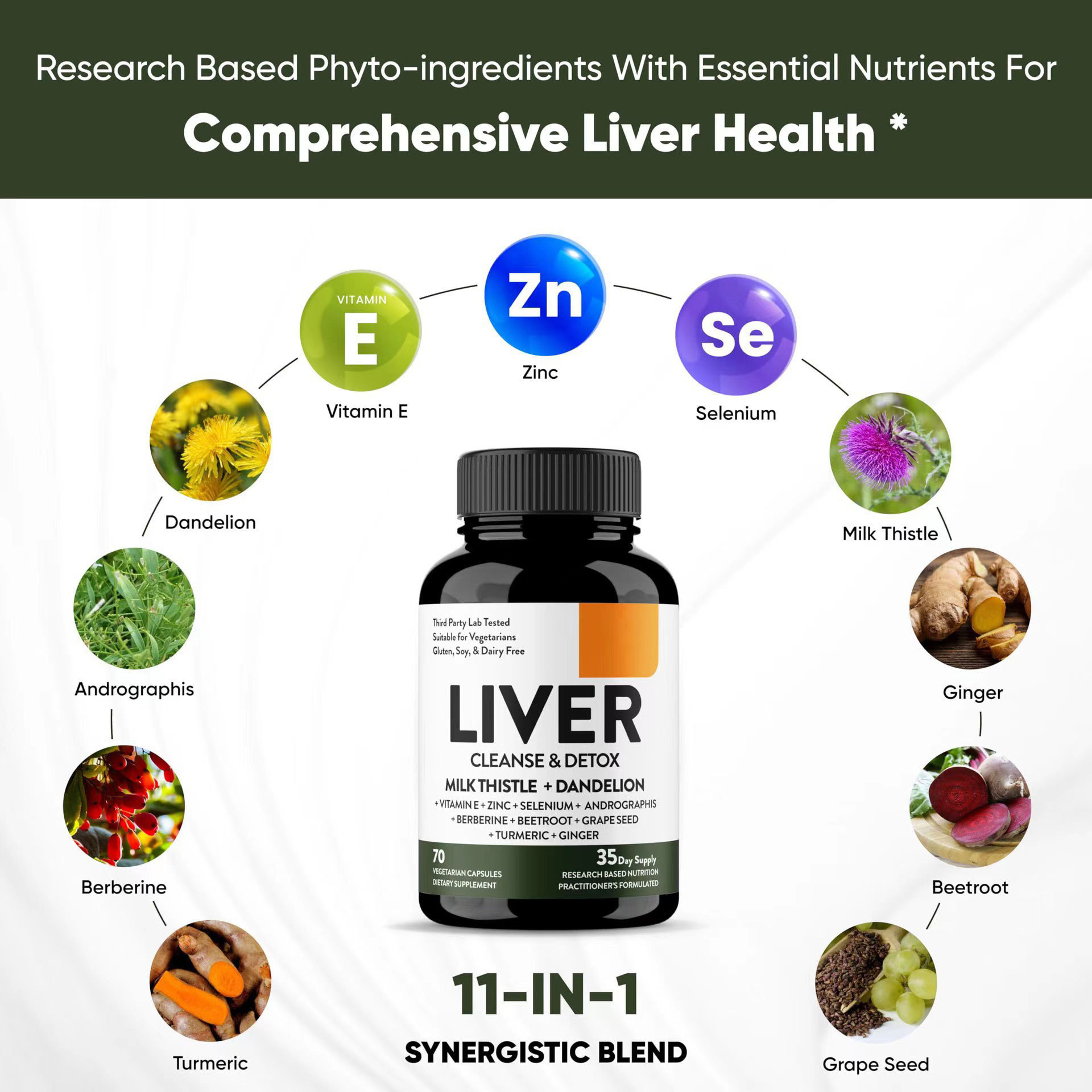 In-Stock Tk Cross-Border Popular Hot-Selling Product 70 Capsules Liver Cleanse Source Manufacturer Supports Oem