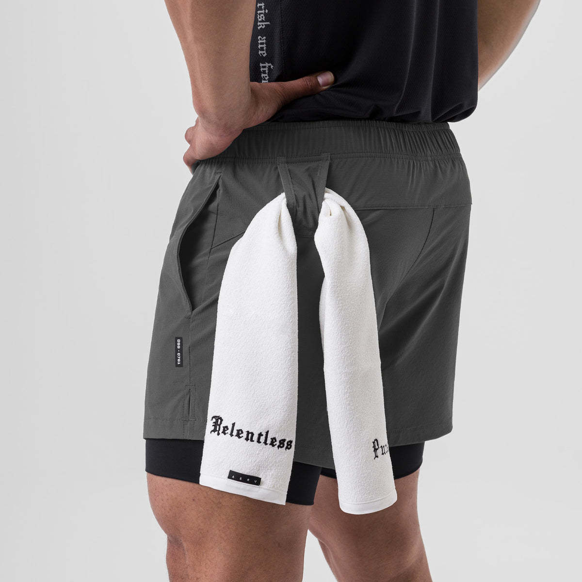 American-style four-sided stretch shorts Men's Fitness sports pants summer running lining quick-drying double-layer pants tight pants