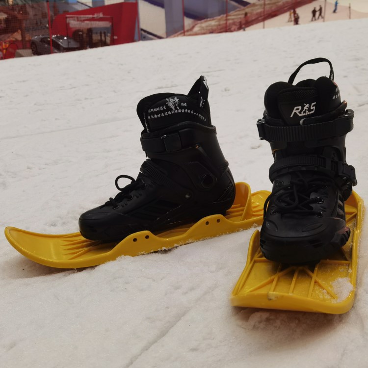 Short snowboard double board cross-country snowboard roller skating double board