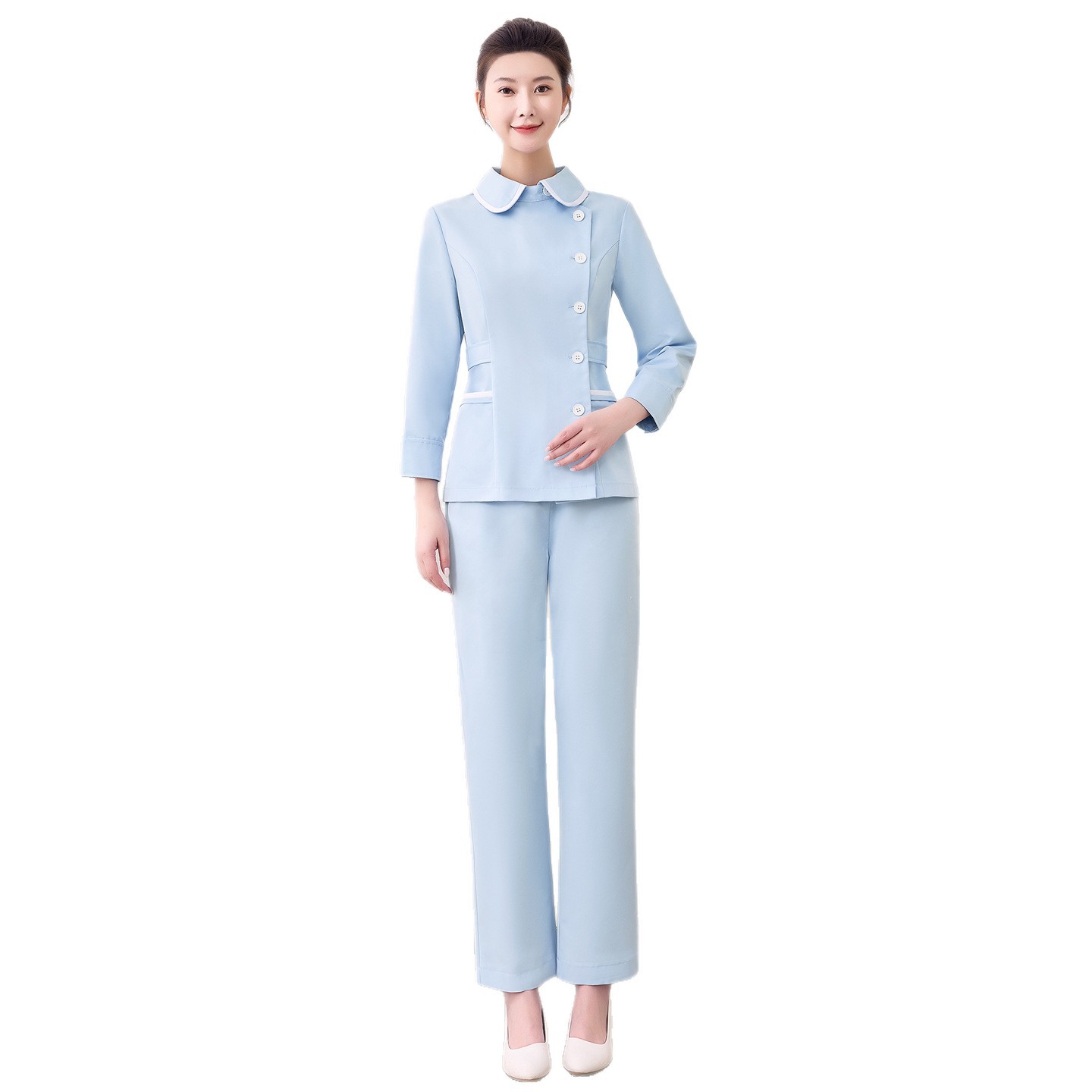 Xiangchunniao Korean Dental Oral Nurse Uniform Female Autumn Beauty Salon Front Desk Reception Split Suit Work Clothes