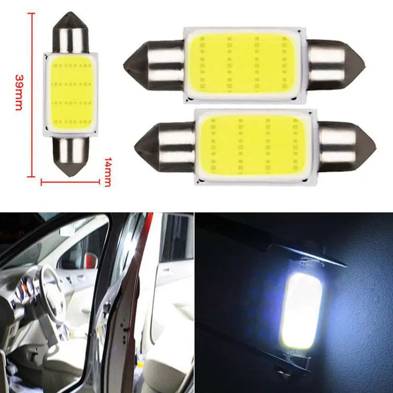 Supply car LED double tip roof light COB 31/36/39/41MM 12SMD car compartment light car license plate