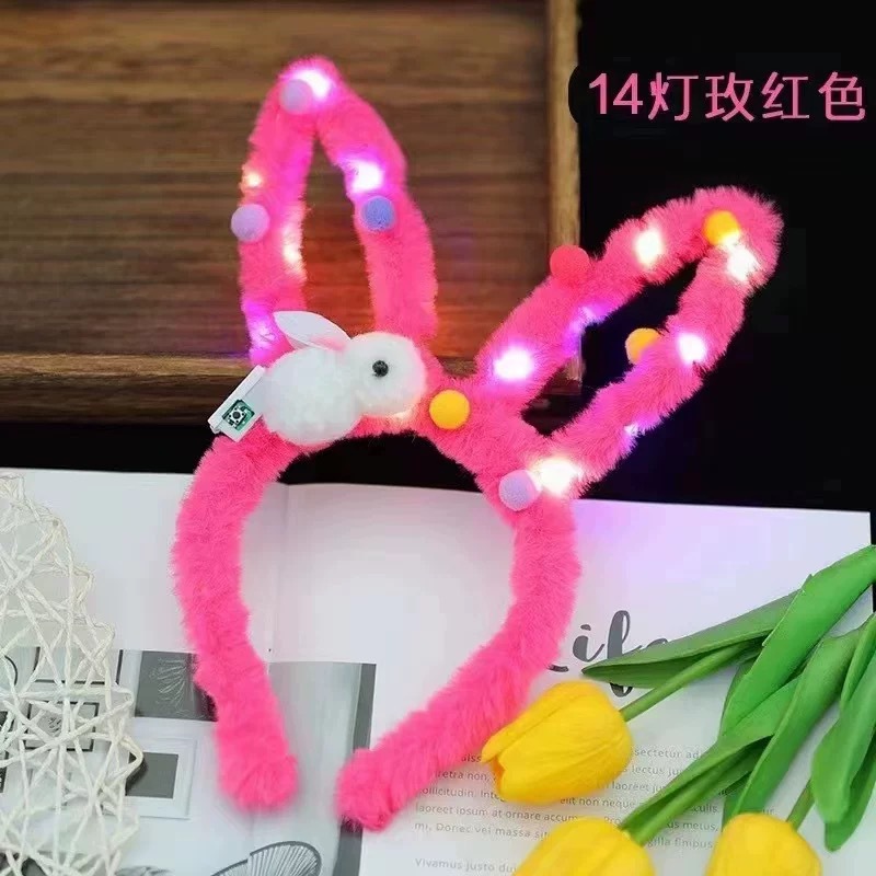 Mid-Autumn Festival Headband Kidsren's Rabbit Hairpin Hairpin School Kindergarten Handmade Activity Lantern Decoration Photo Headband