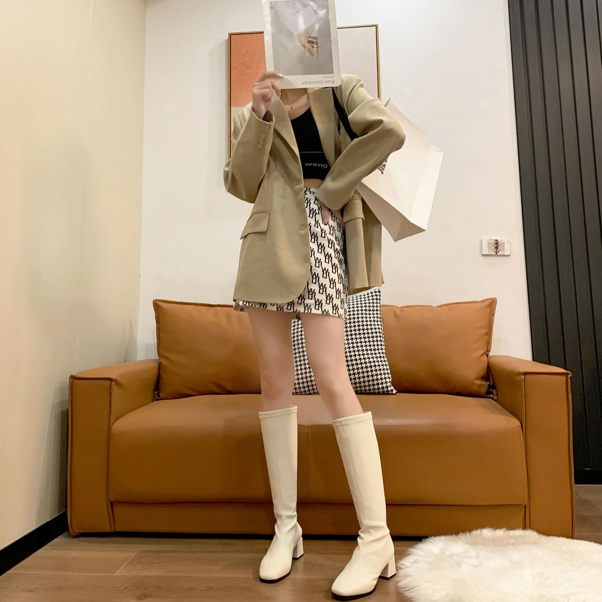 Plus Size Knight Boots 2025 New Autumn and Winter New Style Small People No More Than Knee Zipper British Style Long Boots