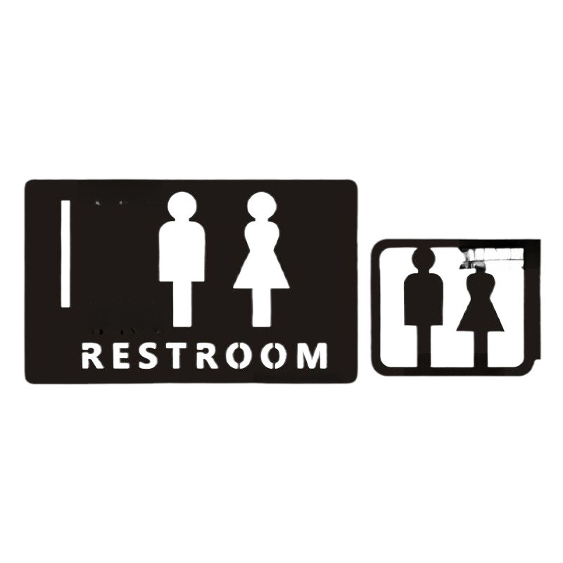 Wholesale Restroom Signs for Men and Women, Restroom Bathroom Creative Signs, Signboards, Side-Mounted Signs