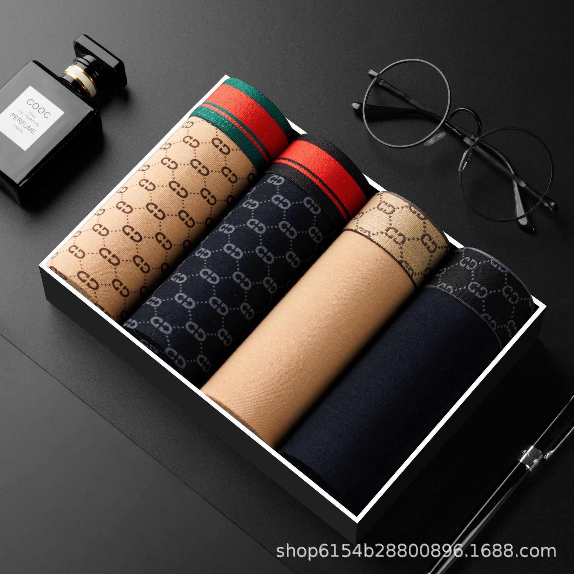 Мужское хлопковое нижнее белье винтажный узор активная печать и окраска свободные комфортные