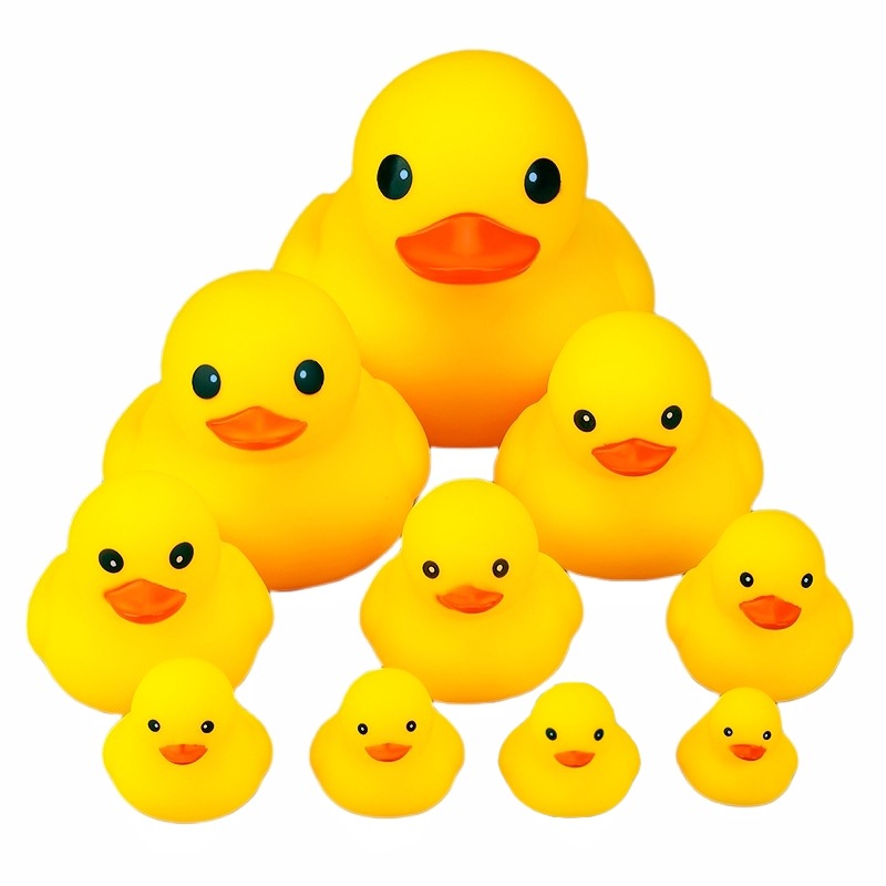 Factory Direct Sales Little Yellow Duck Toy Bathing and Playing in the Water Pinching and Screaming Little Duck Amusement Park Swimming Pool Floating Duck