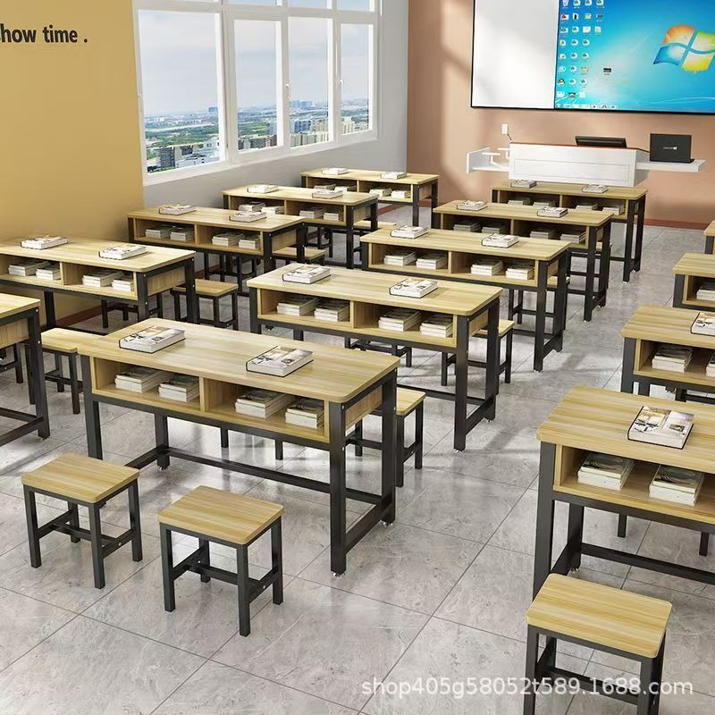 Desks and Chairs Wholesale Study Tables Tutoring Training Small Dining Tables Tutoring Tables Full Set of Double Desks Children's Writing Desks